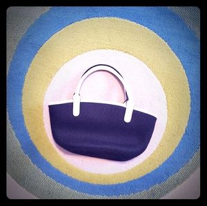 Black with white trimm bag